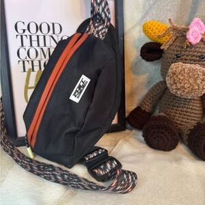 Black and Orange Crossbody Bag